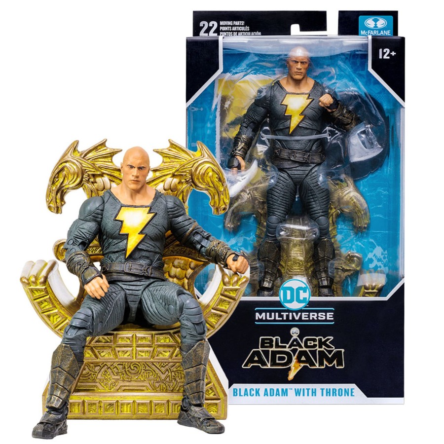 Movies & Tv DC Multiverse | Black Adam W/Throne (Black Adam Movie) 7" Figure