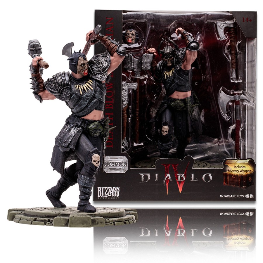 Gaming Diablo IV | Death Blow Barbarian/Landslide Druid/Hydra Lightning Sorceress/Bone Spirit Necromancer: Common (Diablo Iv) Bundle (4) 1:12 Figures