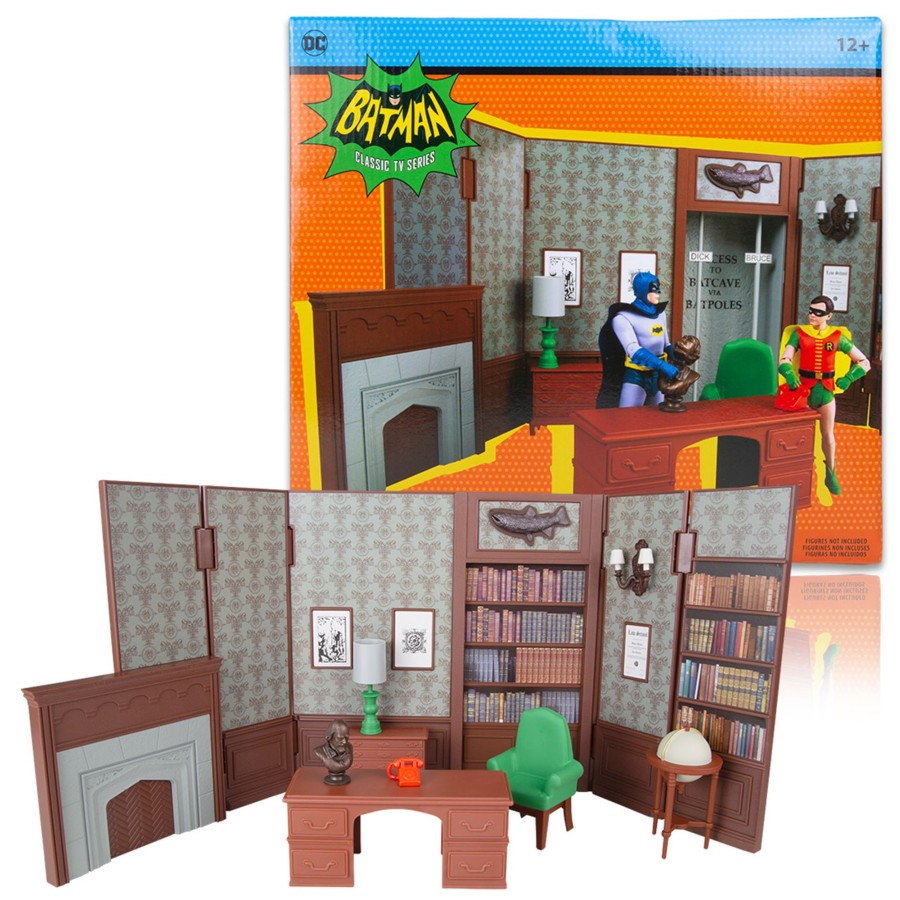 Movies & Tv Batman Classic TV Series | Wayne Manor Library (Dc Retro: Batman 66) Playset