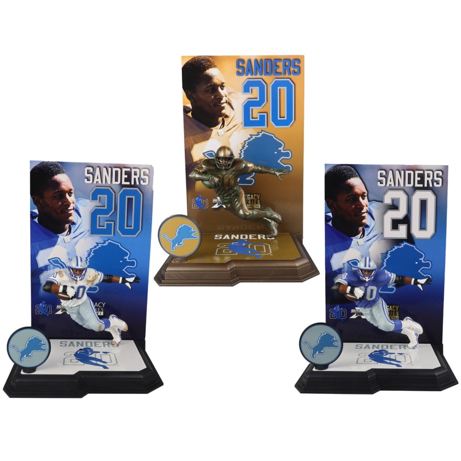 Sports McFarlane's SportsPicks | Barry Sanders (Detroit Lions) Bundle W/ Gold Labels (3) Nfl 7" Figures