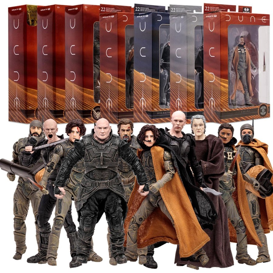 Movies & Tv Dune | Dune: Part Two Movie Bundle (7 Pc) 7" Figures W/Gold Label