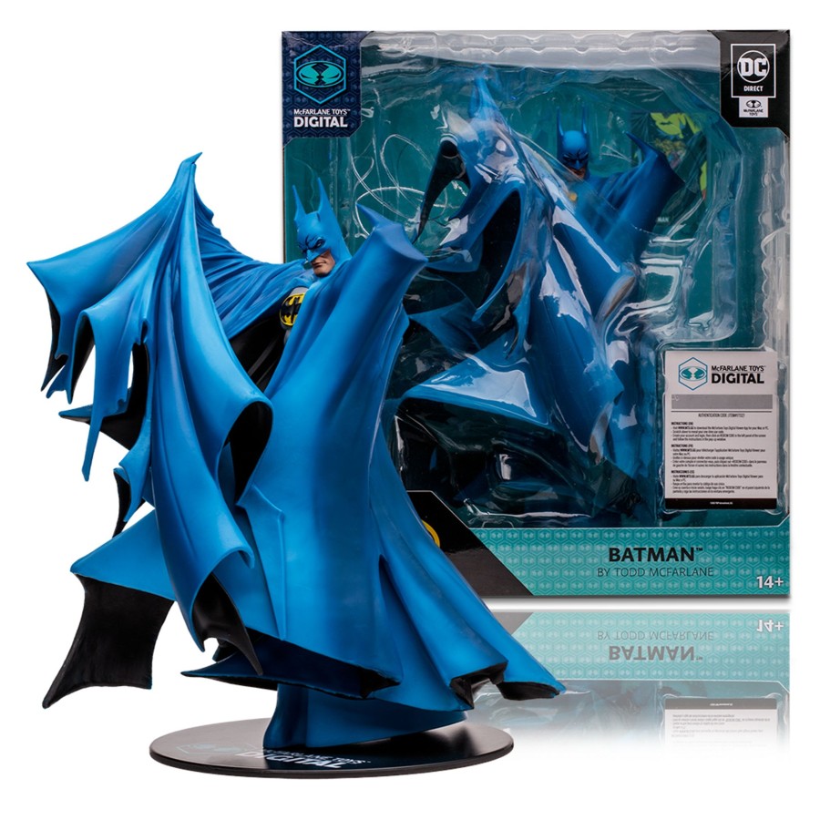 & More... DC Direct | Batman By Todd Mcfarlane 1:8 Scale Pvc Statue (Blue) W/Digital Collectible