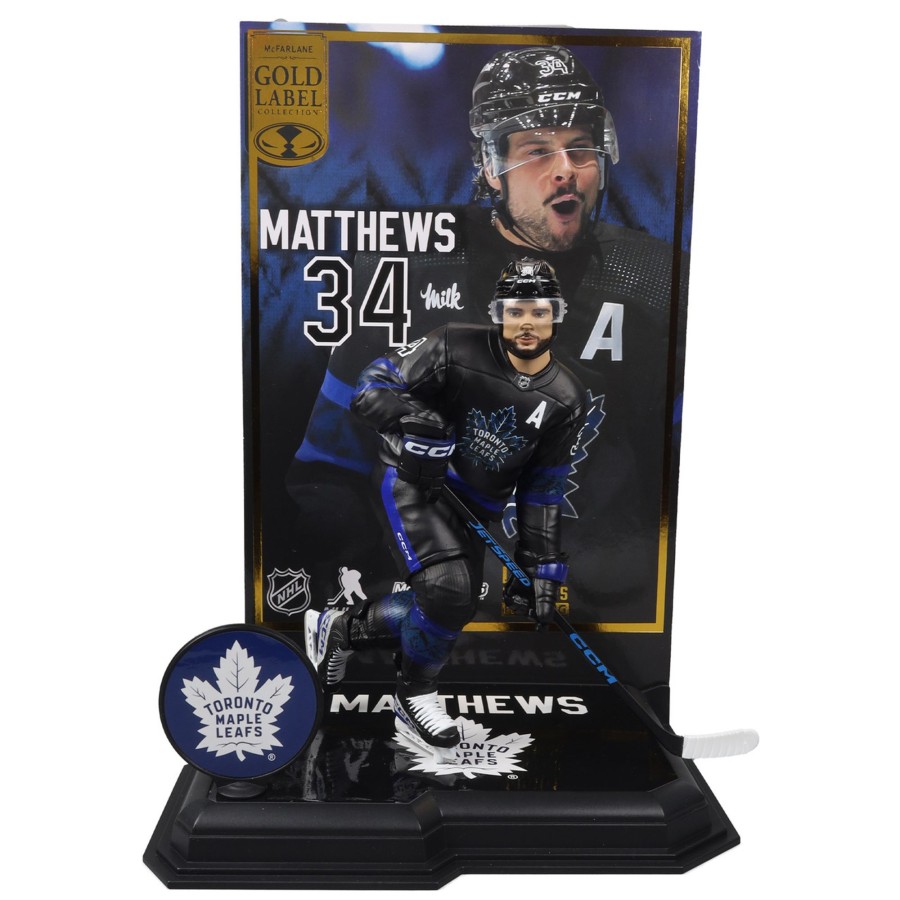 Sports McFarlane's SportsPicks | Auston Matthews W/Third Jersey (Toronto Maple Leafs) Gold Label Nhl 7" Figure Mcfarlane'S Sportspicks