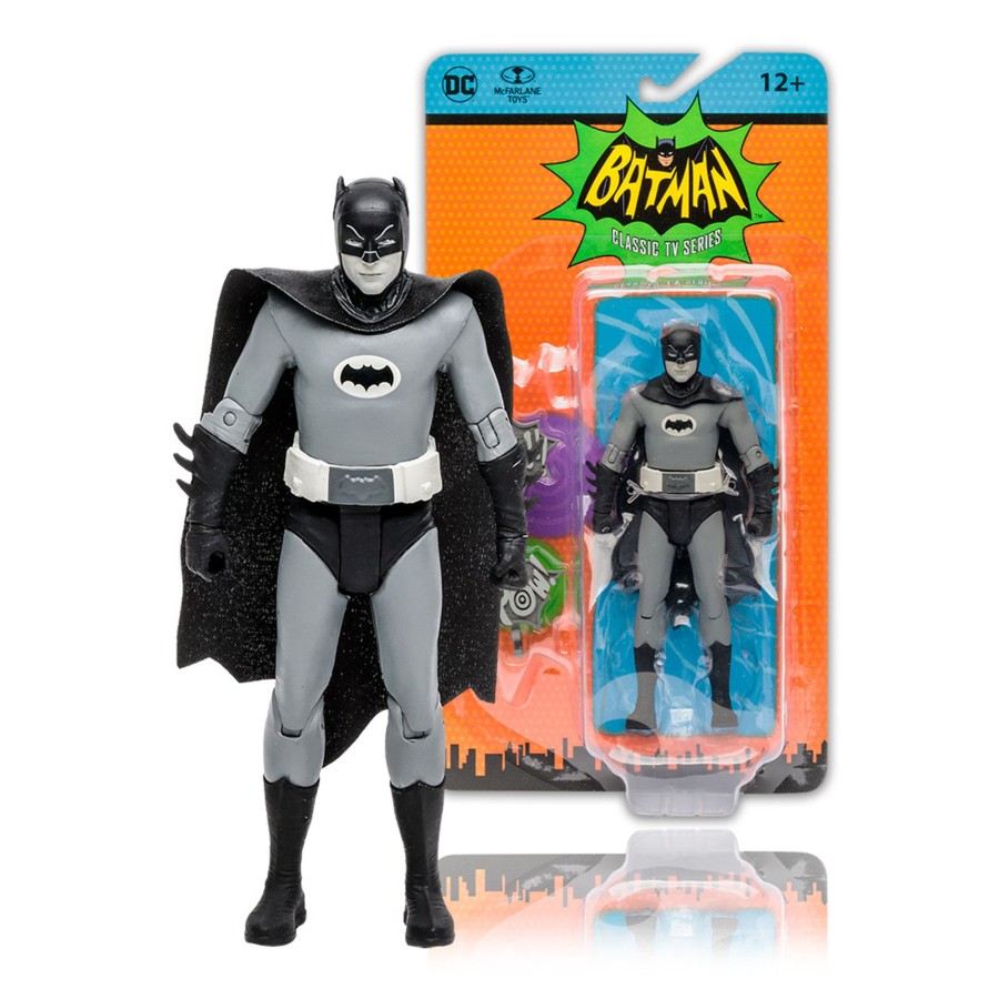 Movies & Tv Batman Classic TV Series | Batman In Black & White Tv Variant (Dc Retro: Batman 66) 6" Figure