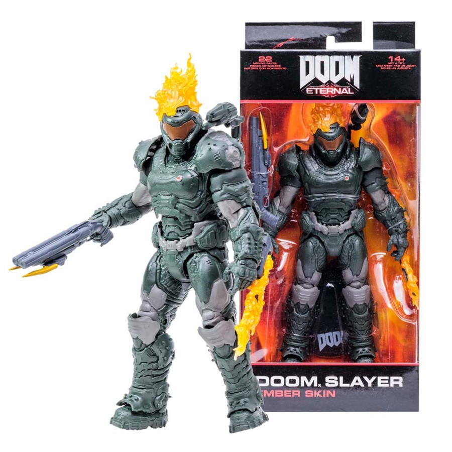 Gaming Doom | Doom Slayer Classic Exclusive & Doom Slayer W/Ember Skin Bundle (2) 7" Figures