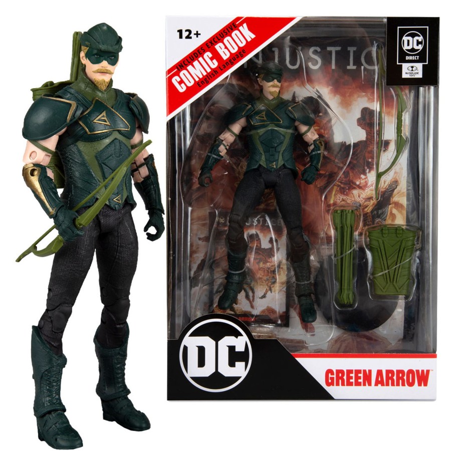 Comics Page Punchers | Green Arrow W/Injustice 2 Comic (Dc Page Punchers) 7" Figure