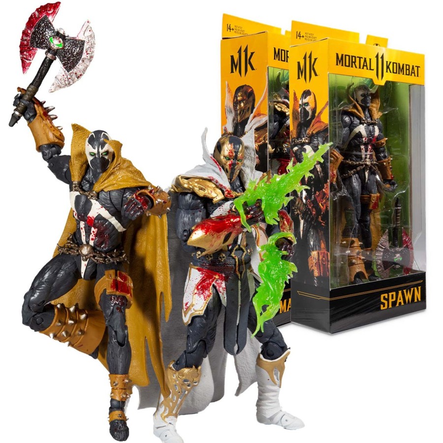 Comics Mortal Kombat | Malefik Spawn (Bloody Disciple)/Spawn Mortal (Bloody Mcfarlane Classic) Kombat Combo (2) 7" Figures