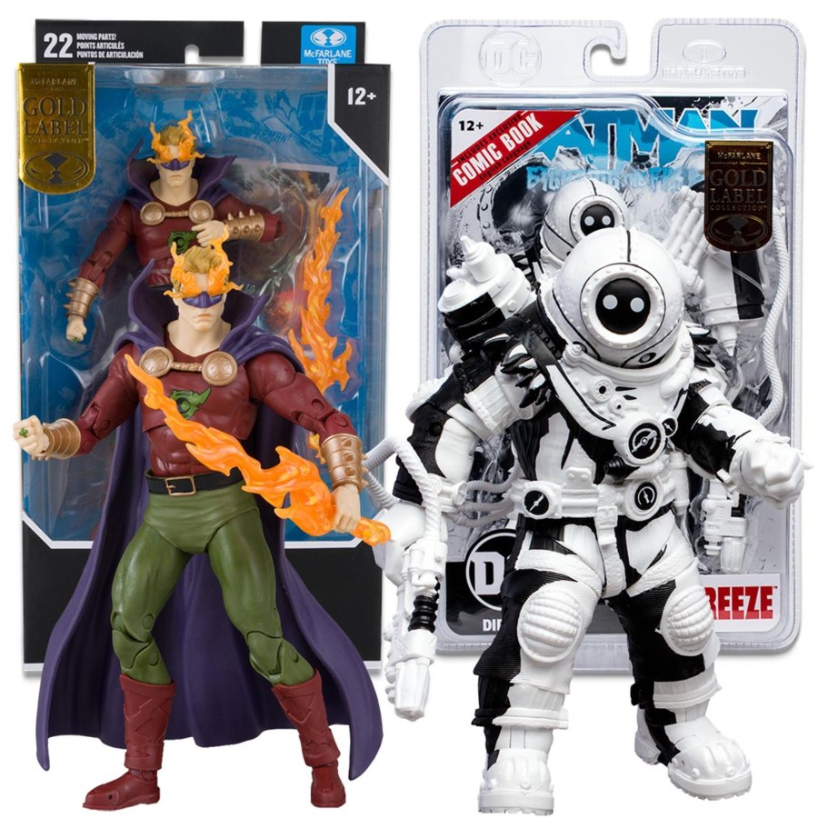 Dc Multiverse McFarlane Toys Store Exclusives | Mr. Freeze Line Art/Dread Lantern (Dark Knights: Metal) Gold Label Bundle (2) 7" Figures