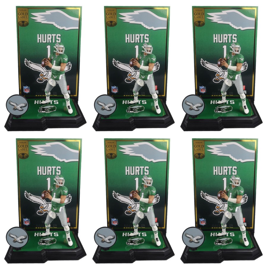 Sports McFarlane's SportsPicks-NFL | Jalen Hurts W/Kelly Green Jersey (Philadelphia Eagles) Gold Label Nfl Factory Sealed Case (6)