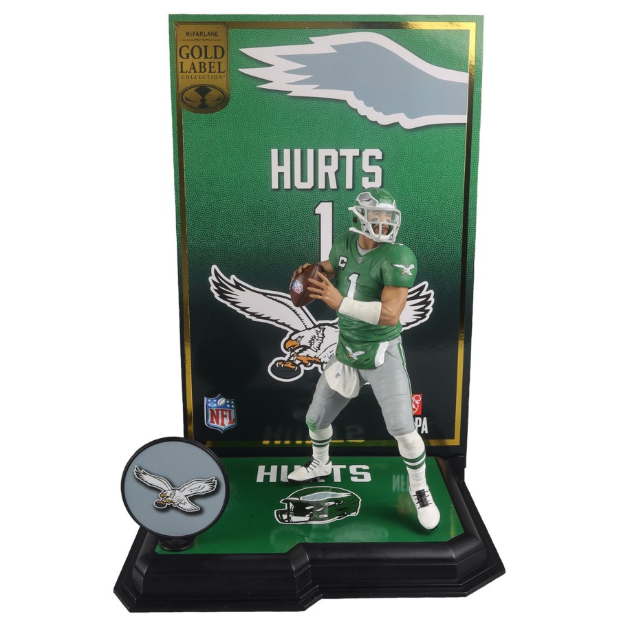 Sports McFarlane's SportsPicks-NFL | Jalen Hurts W/Kelly Green Jersey (Philadelphia Eagles) Gold Label Nfl Factory Sealed Case (6)