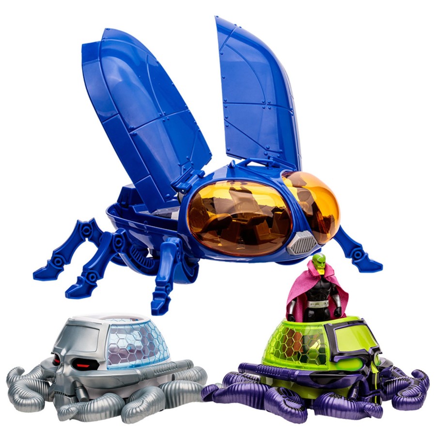 Dc Multiverse DC Super Powers | The Bug/Skull Ship/Brainiac W/Skull Ship Gold Label Vehicle Bundle Set (3) (Pre-Order Ships April)