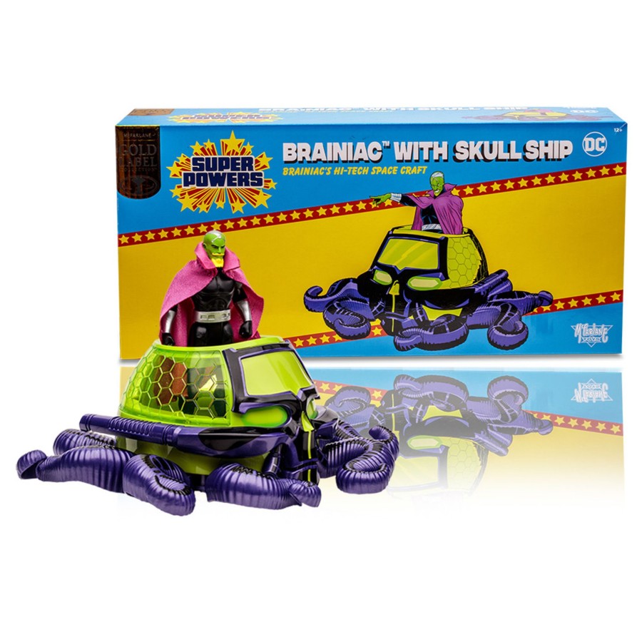 Dc Multiverse DC Super Powers | The Bug/Skull Ship/Brainiac W/Skull Ship Gold Label Vehicle Bundle Set (3) (Pre-Order Ships April)