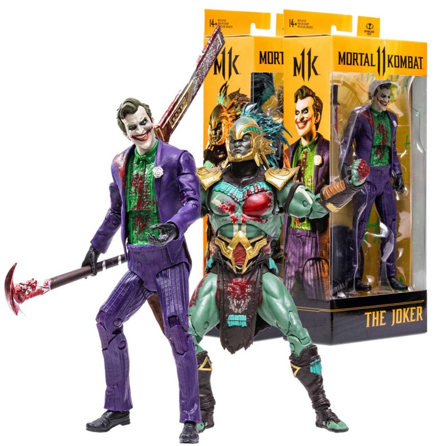 Gaming Mortal Kombat | Kotal Khan & The Joker (Bloody) Mortal Kombat Bundle (2) 7" Figures