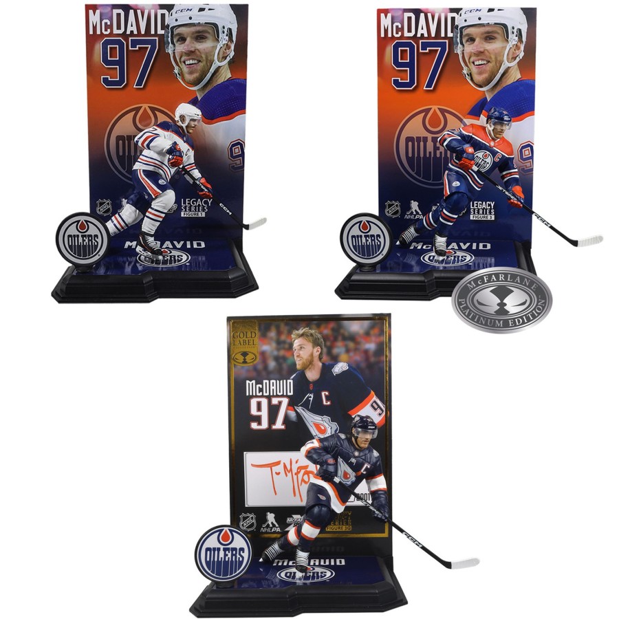 Sports McFarlane's SportsPicks | Connor Mcdavid (Edmonton Oilers) W/Gold Label & Chase Bundle (3) 7" Figures