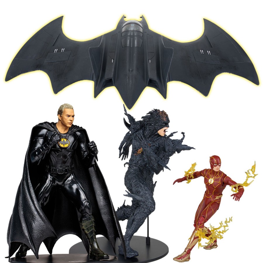 Movies & Tv McFarlane Toys Store Exclusives | The Flash Movie Gold Label Mcfarlane Toys Store Exclusives Bundle (4)