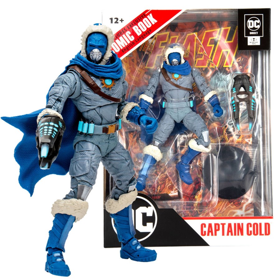 Comics Page Punchers | Captain Cold W/The Flash Comic (Dc Page Punchers) 7" Figure