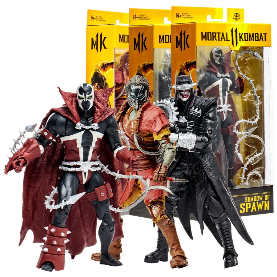 Gaming Mortal Kombat | Kabal W/Rapid Red/The Batman Who Laughs/Shadow Of Spawn (Mortal Kombat) Bundle (3) 7" Figures