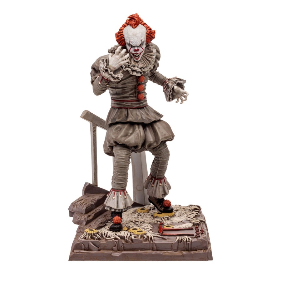 Movies & Tv Movie Maniacs: WB 100 Wb 100 | Pennywise From It (Wb 100: Movie Maniacs) 6" Posed Figure