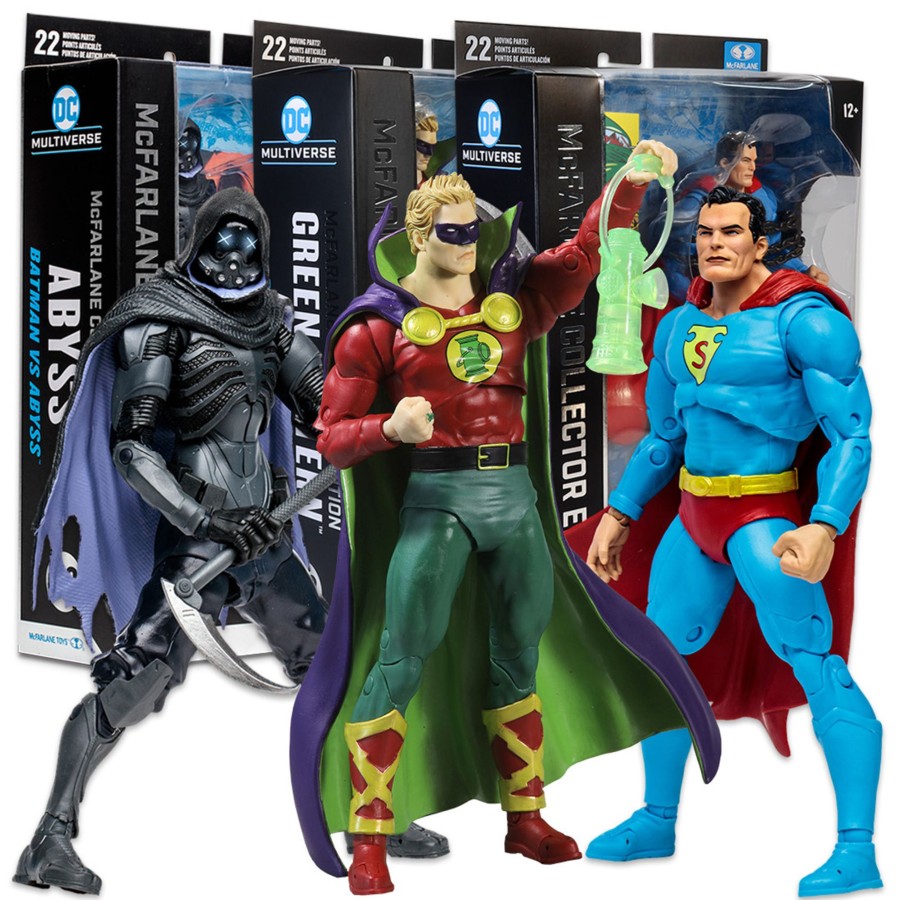 Dc Multiverse DC Multiverse | Superman (Action Comics #1)/Abyss (Batman Vs Abyss)/Green Lantern Alan Scott (Day Of Vengeance) Mcfarlane Collector Edition Bundle (3) 7" Figures