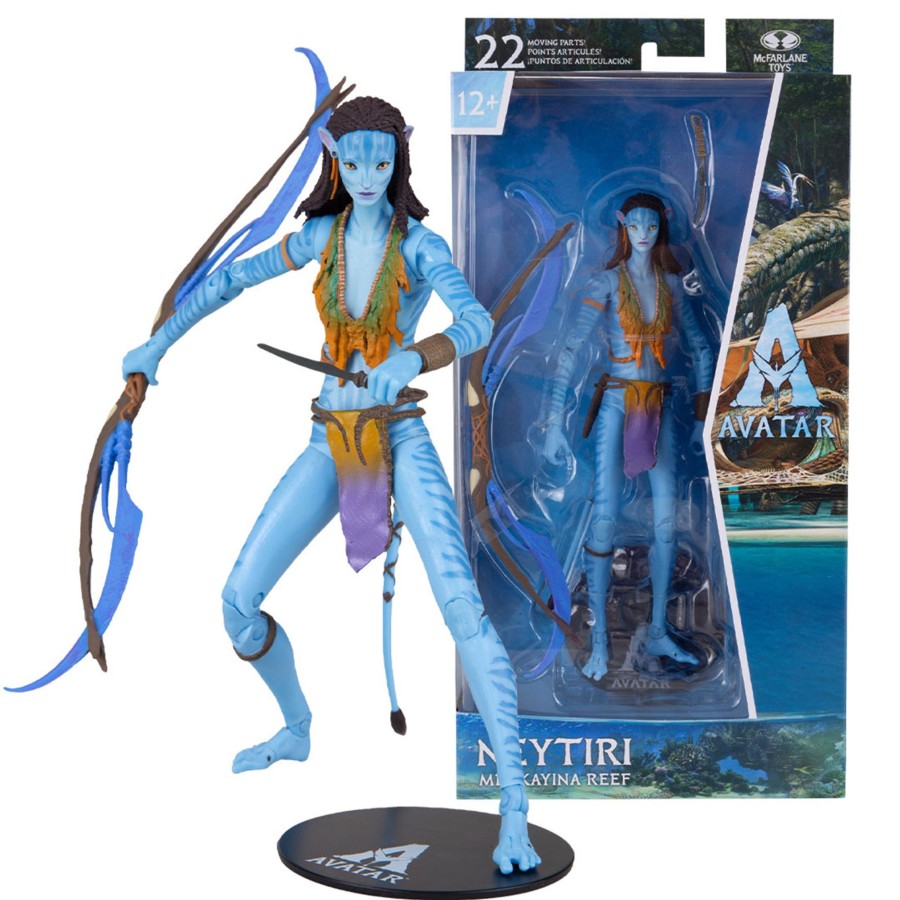 Movies & Tv Avatar Movie: World of Pandora Collectible Figures | Neytiri W/Reef Look (Avatar: The Way Of Water) 7" Figure