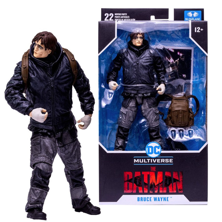 Movies & Tv DC Multiverse | Bruce Wayne Drifter Unmasked Variant (The Batman) 7" Figure