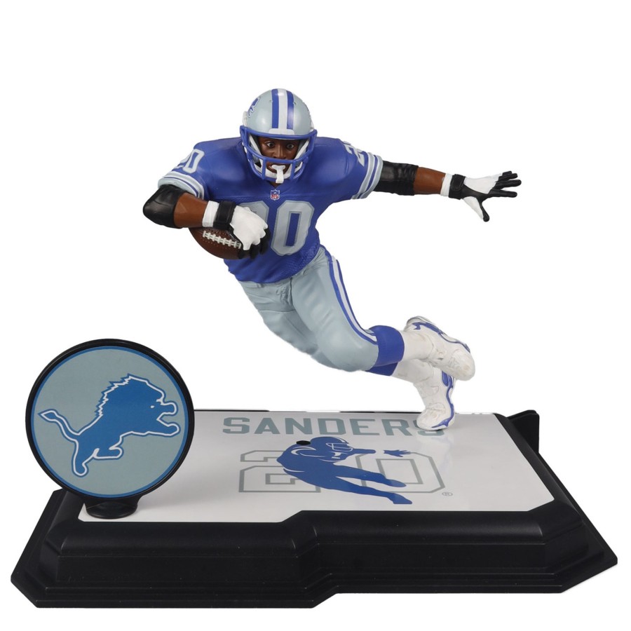 Sports McFarlane's SportsPicks | Barry Sanders W/Blue Jersey (Detroit Lions) Gold Label Nfl 7" Figure Mcfarlane'S Sportspicks