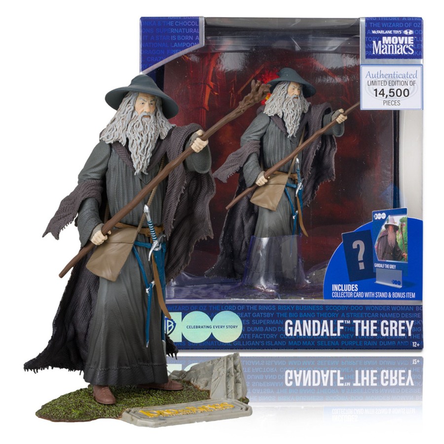 Movies & Tv Movie Maniacs: WB 100 Wb 100 | Gandalf The Grey From The Lord Of The Rings (Wb 100: Movie Maniacs) 6" Posed Figure