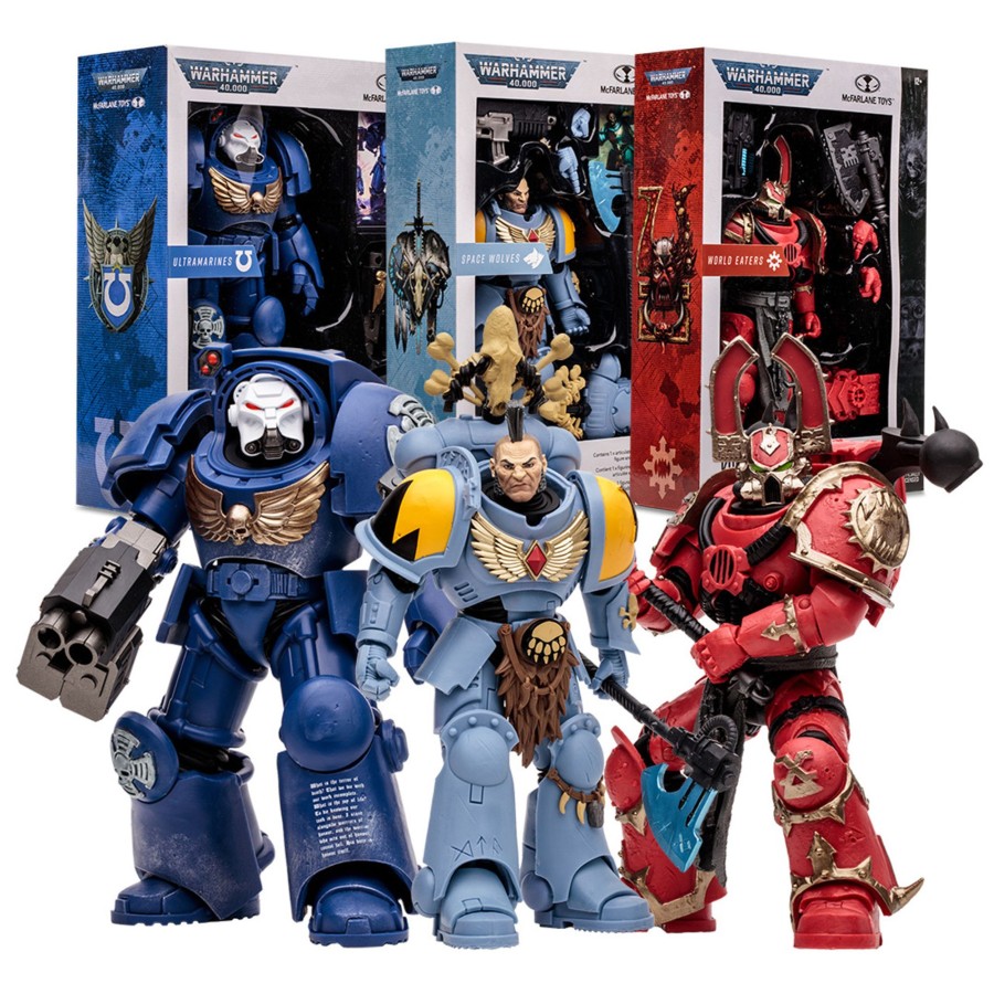 Gaming Warhammer 40000 | Ultramarines Terminator/Space Wolves Wolf Guard/World Eaters Khorne Berzerker (Warhammer 40000) Bundle (3)