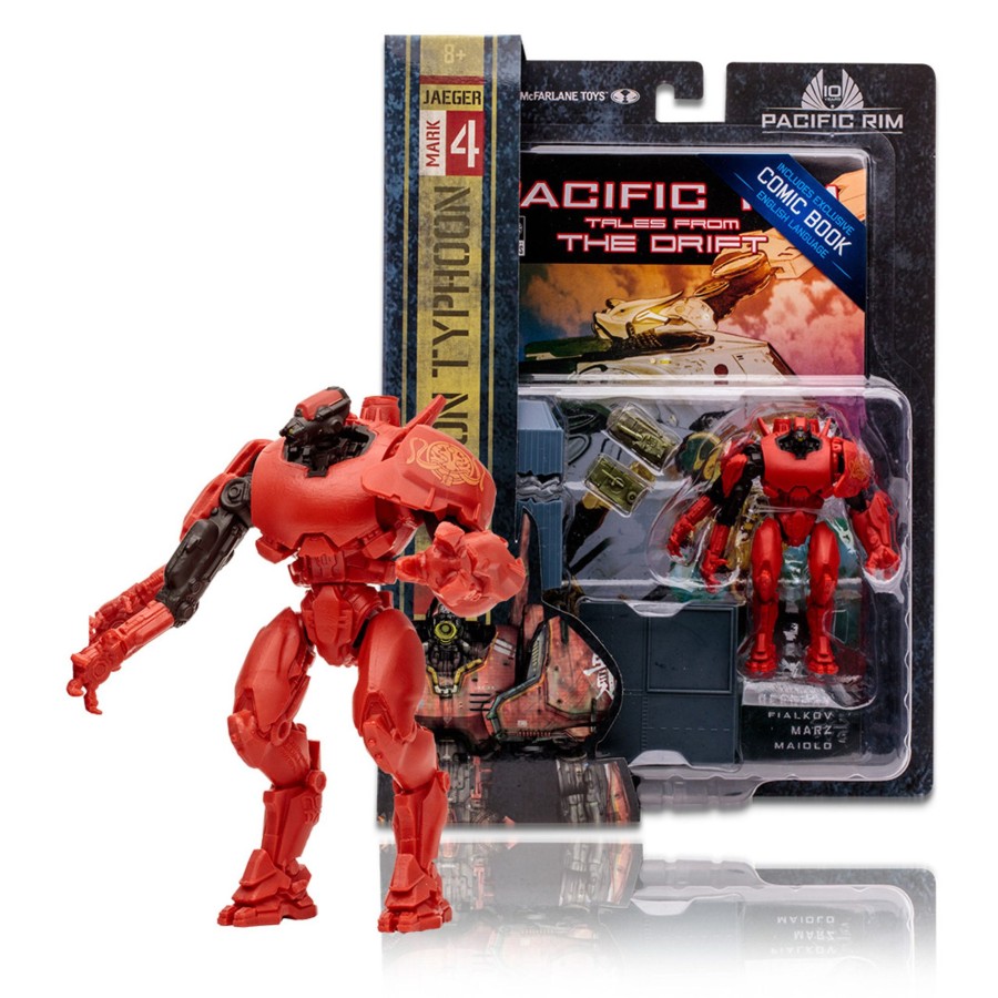 Comics Pacific Rim | Crimson Typhoon (Pacific Rim: Jaeger) 4" Figure Playset W/ Comic