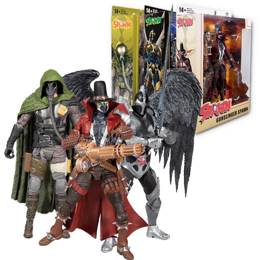 Comics Spawn | Soul Crusher/Gunslinger/Dark Redeemer Spawn Bundle (3) 7" Figures