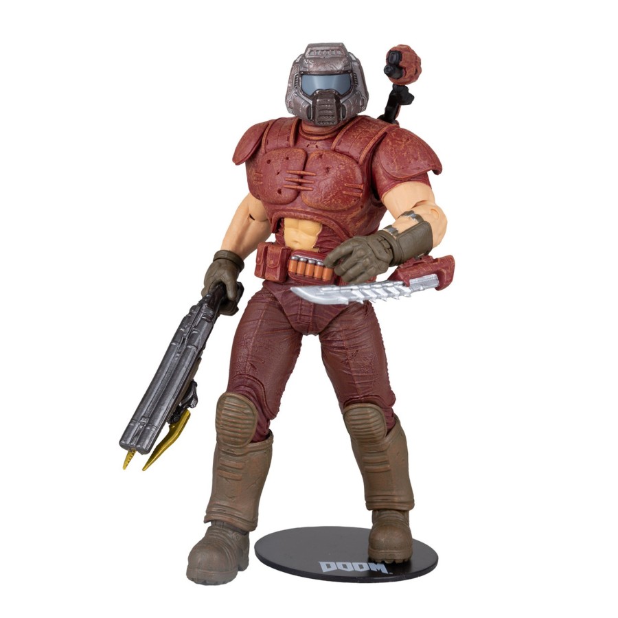 Gaming Doom | Doom Slayer Classic Marine W/Red Skin (Doom) 7" Gold Label Figure Mcfarlane Toys Store Exclusive