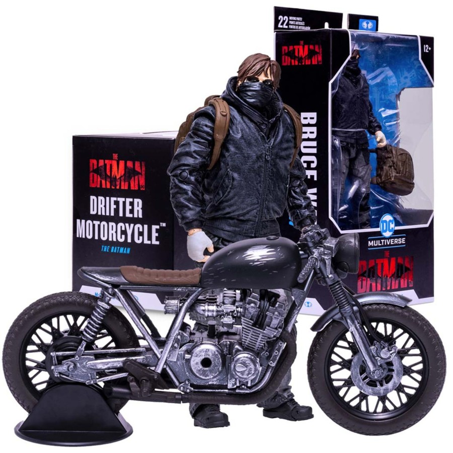 Movies & Tv DC Multiverse | Bruce Wayne Drifter & Motorcycle Bundle (The Batman) 7" Figure