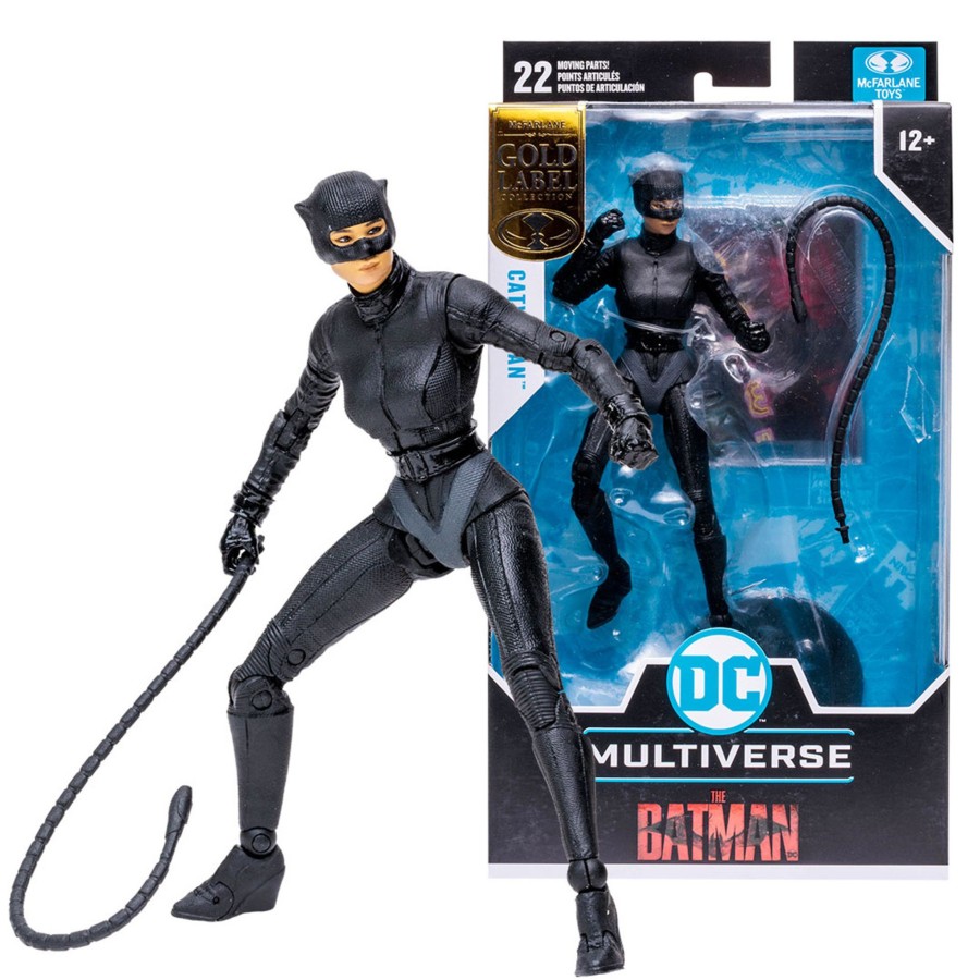 Movies & Tv DC Multiverse | Catwoman Mask Halfway (The Batman) Gold Label 7" Figure