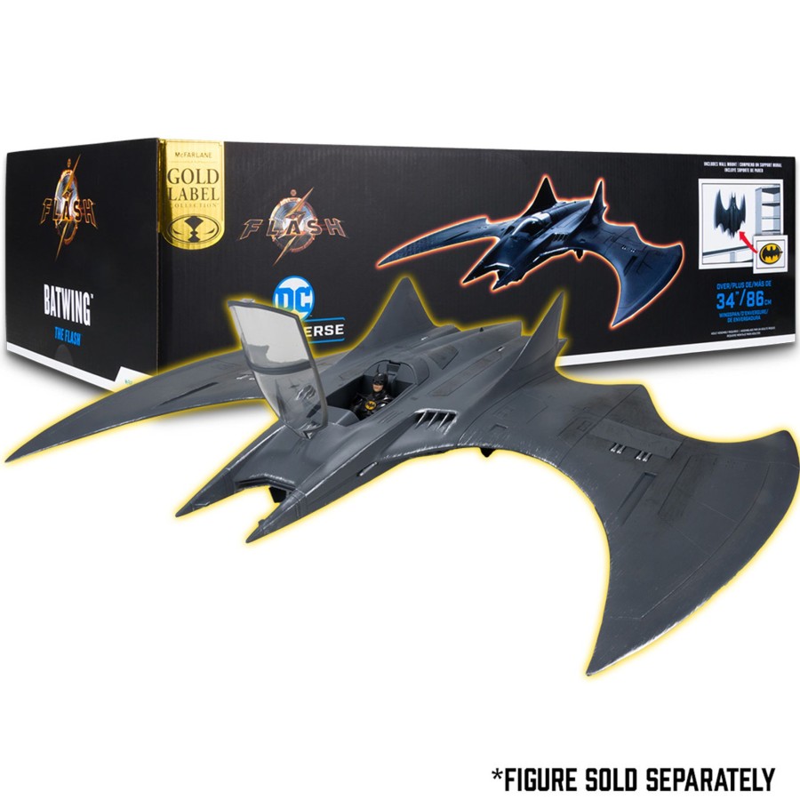 Movies & Tv DC Multiverse | Batwing (The Flash Movie) Gold Label Vehicle Mcfarlane Toys Store Exclusive